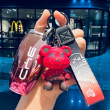 FHAO比亚迪钥匙套汉ev/宋plus/唐dmi车钥匙包壳扣秦plusdmi海豚宋pro A款渐变【樱花粉】xx渐变熊