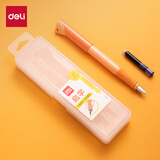 得力(deli)EF明尖学生矫姿钢笔套装 纯蓝墨囊 A907-1橙 EF尖(约0.38mm)