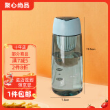 聚心尚品 水杯简约带盖塑料杯高颜值男女生成人泡茶运动耐高温杯子 蓝色 600ml