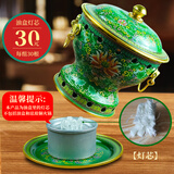 郭一元新景泰蓝珐琅老北京小火锅单人酒精锅环保油火锅一人景泰蓝铜火锅 灯芯 7cm