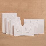 甜信(5个装)加厚牛皮纸袋礼品袋手提袋 茶叶烟酒包装袋商务伴手礼袋子 白色 (5个装)竖款12*5.7*16cm