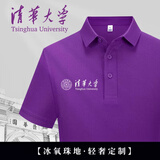 锃衫紫色文化衫polo定制T恤印字logo大学校友毕业周年同学聚会活动服 清华紫 XL