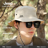 JEEP吉普男士太阳登山帽子夏季男渔夫帽遮阳防晒防紫外线户外摄影钓鱼 沙漠卡 均码
