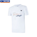 威克多（VICTOR）胜利羽毛球服短袖T-39005A白色 透气款 M 
