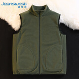 真维斯背心男冬季加绒加厚双面摇粒绒保暖宽松休闲坎肩男女同款抓绒马甲