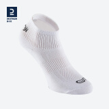 迪卡侬跑步袜男袜吸汗透气速干薄款袜子运动袜短袜3双装RUNR 白色(新老款随机发货) 39-42（43建议选此项）