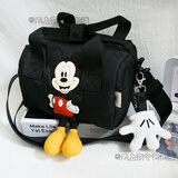 美克杰新款佳能R50相机包斜挎手提防震微单尼康Z30索尼佳能单反便携收纳 米奇斜跨相机包(升级加厚版)-带肩带 无手掌挂件