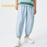 巴拉巴拉童装男童裤子牛仔裤夏装防蚊薄款大童天丝牛仔束脚裤208224108211