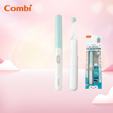 Combi康贝 日本原装进口儿童软毛牙刷口腔清洁电动牙刷6月+绿色