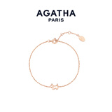 AGATHA/瑷嘉莎 镂空小狗银手链女士 生日礼物送女友闺蜜高级感手环 玫瑰金