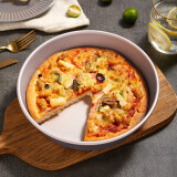 学厨 9寸加深披萨盘 烤盘模具 金色圆形家用pizza盘 直径24.4cm*高5cm 不粘涂层 烤箱烘焙模具 WK9066