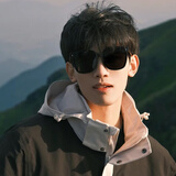 芝雅雨（ZHIYAYU）gm墨镜男女太阳镜户外痞帅开车偏光防紫外线太阳镜骑行墨镜情侣款 黑框黑灰片【赠皮镜袋】