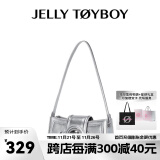 JellyToyboy包包女包【蓝盈莹同款】JTB千禧包2024年秋冬牛仔包腋下斜挎包 星际银