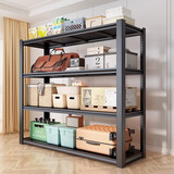 楚丰加厚货架置物架家用仓储仓库储物架地下室多层落地展示架收纳架子 三层80cm高【默认发黑色】 长50宽30cm