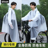 备美雨衣男款自行车长款全身防暴雨初中学生上学骑行山地单车专用雨披