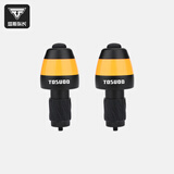 塔斯队长自行车灯公路车夜骑专用迷你便携转向灯高亮防水智能把塞警示灯 黑橙一对