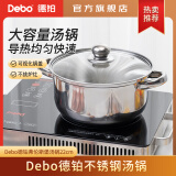 Debo德铂汤锅不锈钢可视化锅盖电磁炉明火通用 弗伦斯堡 22cm