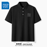 真维斯（Jeanswest）polo衫男士夏季新款休闲短袖衬衫上衣服男装修身翻领t恤百搭男装 黑色 米优_K L