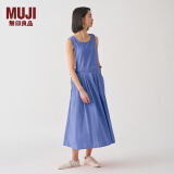 无印良品（MUJI） IDEE 女式 平纹 连体裙 女装连衣裙裙子春季 无袖可叠穿 背心裙 蓝紫色 L 165/88A