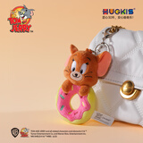 皓奇乐（HUGKIS）猫和老鼠毛绒玩具钥匙扣书包包挂饰可爱卡通周边玩偶 12cm杰利鼠甜甜圈款挂件 【现货速发】