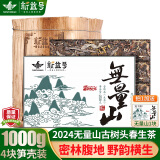 新益号普洱茶生茶砖2024新茶春茶古200无量山古树普洱茶叶云南生茶砖 1000g*1扎