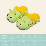 小鹿米利儿童洞洞鞋1岁-4岁夏季新款毛毛虫可爱卡通透气软底EVA宝宝凉拖鞋 浅绿 按照脚长下单 21 码【140】鞋内长13.5CM建议脚长13CM 1-2岁宝宝左右