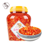 坛坛乡 拌饭剁辣椒 瓶装 豉香蒜香 朝天椒湖南特产 辣椒酱 下饭菜香辣酱 蒜香朝天椒1.8kg/瓶