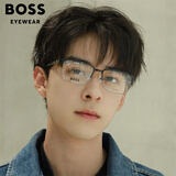 BOSS眼镜近视框架 男款近视眼镜商务钛合金全框雨果博斯BOSS0808 BOSS0808/F-QIL/17黑色 【仅单框】