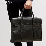 铂派公文包男真皮手提包商务通勤单肩斜挎包多功能电脑包新年礼物送礼 意大利植鞣皮-黑 一包两用 14英寸