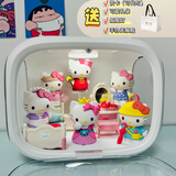 雷漫Hellokitty正版盲盒换装日记手办凯蒂猫卡通公仔场景套装礼物 6款正版Kitty+卧室场景+太空舱