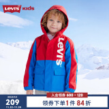 Levi's李维斯儿童外套加绒秋冬款男女童工装风衣童装防风夹克 超级红 （偏窄建议拍大一码） 140/68(S)