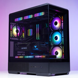 爱国者（aigo）星璨岚 大岚黑色 游戏电脑台式主机箱 支持双360水冷 /ATX主板/四面快拆/270°海景房/5090显卡