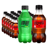 可口可乐（Coca-Cola）迷你可乐汽水碳酸饮料瓶装小瓶 新老包装随机发货 300mL24瓶无糖可乐12雪碧12