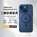 挚卫士【肤感磁吸】适用苹果15手机壳iPhone15保护套magsafe磁吸无线充电超薄防摔亲肤磨砂半透 熏衣灰