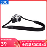 JJC 微单相机肩带 挂脖背带 适用于索尼A6000 A6400 A7C A6100佳能M50II M6II尼康Z30 Z50富士X100V 黑色 配圆形环