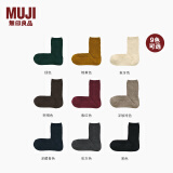 无印良品 MUJI 女式 合脚直角 缆绳袜 袜子 DAJ13C1A 绿色 23-25cm/36-40码