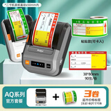璞趣 AQ00 商超价格标签打印机 卷烟超市价签便利店 零售手持便携式蓝牙小型AQ20 打价格标签机 AQ+3卷商超价签