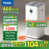 海尔（Haier）空气净化器家用办公室除甲醛雾霾颗粒物除二手烟味 紫外线除菌 除异味 氨基酸深度分解除醛 甲醛数显 KJ680F-H600AU1