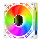 大水牛（BUBALUS）幻镜 白色反叶 无限镜ARGB幻彩风扇 12cm反转反出风机箱风扇 4PIN PWM温控调速风扇 神光同步