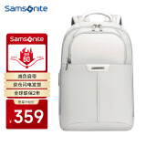 新秀丽（Samsonite）电脑包笔记本13.3英寸时尚双肩包通勤大容量书包女士休闲旅行背包 浅灰色