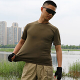 USMC 英军公发原品军版短袖战术军迷Coolmax男夏PCS作训服户外T恤 灰绿色 XXL