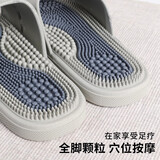 利达妮（TZLDN）按摩拖鞋男士室内家居脚底穴位浴室洗澡防滑足疗家用凉拖鞋男夏季 灰色 44-45 【适合43-44】