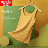 红豆（Hodo）背心女竖条纹显瘦百搭打底衫夏纯色柔棉蕾丝内搭 玉米黄170