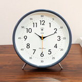 光阴的故事桌面台式时钟座钟客厅家用时尚坐钟表简约现代台钟摆件座挂两用 2363-时尚蓝【带闹钟 】