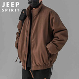 JEEP SPIRIT吉普棉服男秋冬韩版棉衣男保暖外套男士棉袄男装 咖啡色 2XL 