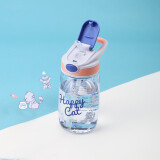 乐扣乐扣（LOCK&LOCK）手拎儿童吸管杯儿童塑料水杯tritan材质户外便携运动杯400ml蓝色