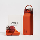 吉姆蓝杰+asu正品联名可折叠水杯便携户外露营旅行杯食品级硅胶高颜值杯子 橘色1个600ml