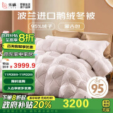 LOVO罗莱生活 95%白鹅绒 欧洲进口 冬被 1100g填充 200*230cm 白色