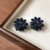 清晨的星星迷你水钻小抓夹女2026新款高端后脑勺半扎发夹子头饰小巧精致发饰 深蓝2件