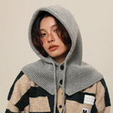 杜森纳巴拉克拉法帽子秋冬季女保暖帽子围脖一体情侣护耳毛线帽针织帽女